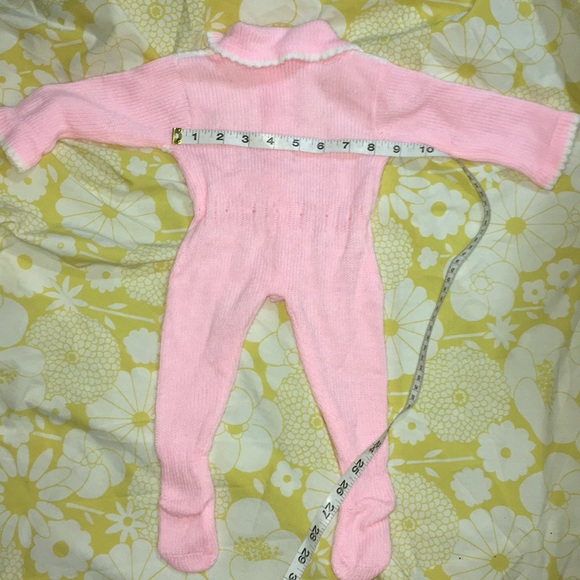 VINTAGE Newborn Confetti Knit Footies - Picture 3 of 5